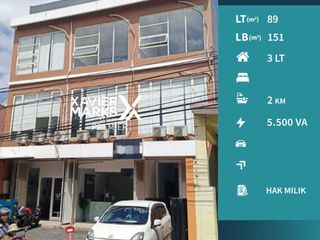 Disewakan Ruko Semi Furnish Kawasan Ramai di Jl Kaliurang Malang