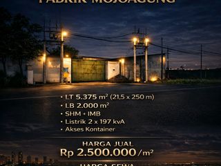 JUAL ATO SEWA GUDANG SIAP PAKAI MOJOAGUNG