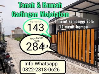 Tanah Mojolaban Solo Kavling Mojolaban Rumah Mojolaban Tanah Gadingan