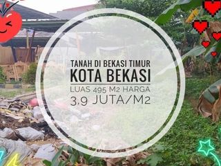 Tanah di Bekasi Timur Lebar Muka 14 m2 Cocok Buat Minimarket
