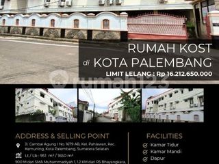 Rumah Kost Masih Running Letak Strategis di Tengah Kota Palembang