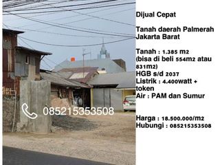 Dijual Tanah Daerah Jakarta Barat Luas dan Strategis