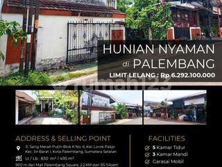 Hunian Nyaman Asri Luas di Kota Palembang