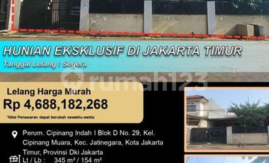 Rumah Hunian Eksklusive Luas di Jatinegara Jakarta Timur