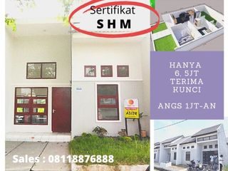 Rumah Siap Huni Dijual Cepat Hanya 6,5jt Terima Kunci Angsuran 1jtaan/Bulan Flat