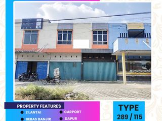 dijual ruko 5 pintu 2 lantai dekat kampus uin cocok untuk usaha
