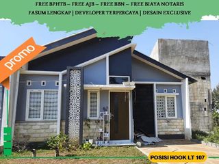 Jual Rumah Malang Posisi Hook Tipe 25/107 2KT 1KM View Bukit Katu Free Biaya