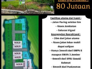Dijual Tanah Murah dekat SMAN 3 Jember
