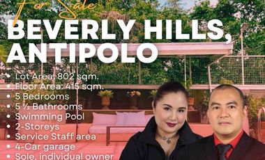 For Sale: 5-Bedroom Corner Lot 5 Bedroom Home with Private Pool & Income Potential in Beverly Hills Subdivision, Antipolo