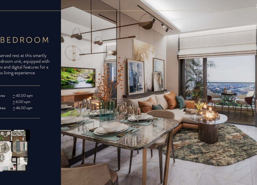 1BR 46 SQM World-Class Condo Unit at Le Pont Residence, Bridgetowne ...