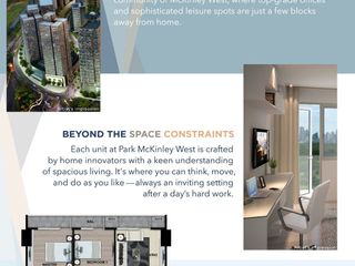 Rent to Own 2 Bedroom Condo in The For for as LOW as P45000 per month PARK MCKINLEY WEST (No Downpayment)