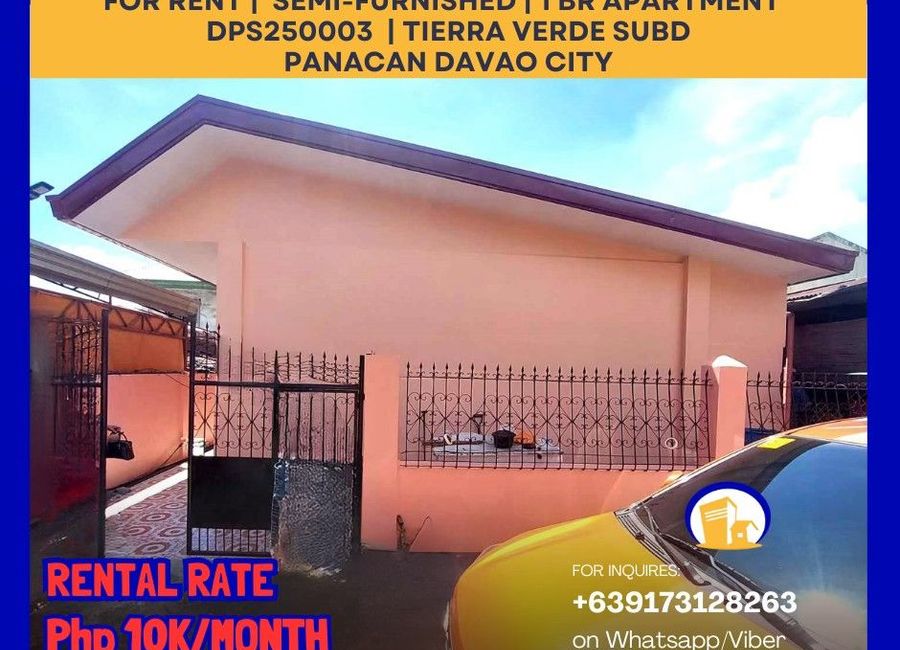 𝐀𝐟𝐟𝐨𝐫𝐝𝐚𝐛𝐥𝐞 1-𝐁𝐞𝐝𝐫𝐨𝐨𝐦 𝐀𝐩𝐚𝐫𝐭𝐦𝐞𝐧𝐭 𝐟𝐨𝐫 𝐑𝐞𝐧𝐭 𝐢𝐧 𝐏𝐚𝐧𝐚𝐜𝐚𝐧, 𝐃𝐚𝐯𝐚𝐨 𝐂𝐢𝐭𝐲 | Lamudi ...