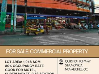 GOOD DEAL! BELOW ZONAL VALUE COMMERCIAL LOT FOR SALE located in Quirino Highway, Sta monica Novaliches Qc