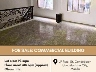 For Sale Commercial Bldg. located at Concepcion Uno, Marikina City, Manila