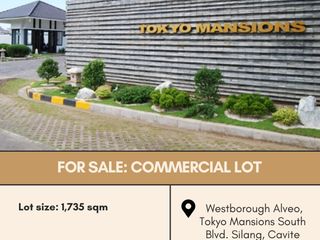 For Sale: Commercial Lot located at Westborough Alveo, Tokyo Mansions South Blvd. Silang, Cavite