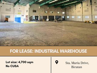 For Lease: Industrial Warehouse located at Sta. Maria Drive, Bicutan