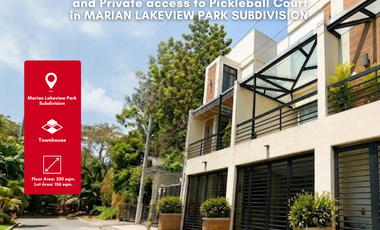 Luxury 4-Bedroom 320 sqm. Townhouse Villa For Sale at Marian Lakeview Park near Arca South Parañaque