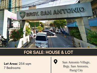 FOR SALE House & Lot located at San Antonio Village, Brgy. San Antonio, Pasig City