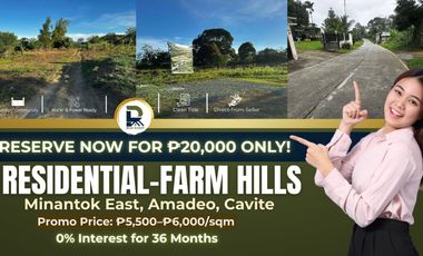 Residential Lot for Sale - Amadeus Farm Hills - Amadeo Silang near Tagaytay