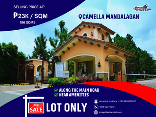 For Sale: 186 sqm RESIDENTIAL LOT CAMELLA MANDALAGAN
