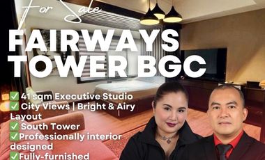 Chic and Stylish 41 sqm Executive Studio Unit For Sale at Fairway Towers Bonifacio Global City, BGC Taguig
