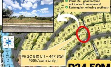 Ayala Westgrove Lot (447 sqm) for sale