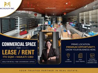 Commercial Space for Lease Rent 170 sqm in Makati CBD