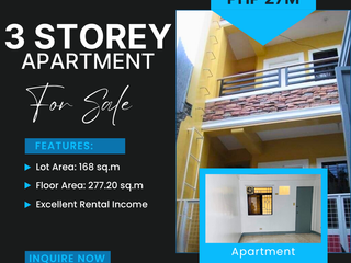 3 Storey Apartment for Sale in Pitogo, Makati