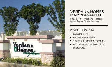 FOR SALE: Verdana Homes Mamplasan Lot