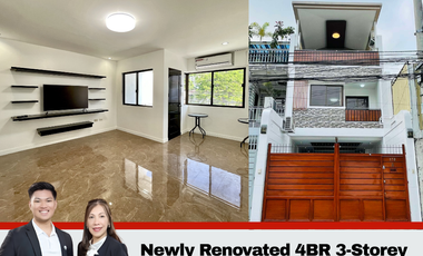 3-Storey Townhouse with 4Br and 4 Parking FOR SALE in Scout Area Quezon City