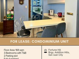 FOR LEASE Condominium Unit located at Fortune Hill Condominium, Brgy. Addition Hills, San Juan City