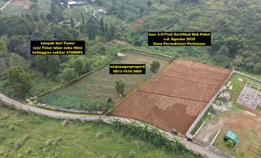 Tanah Pasir Angin Murah di Bawah NJOP dekat Summarecon Bogor dan Win Hill Mountain View Resort