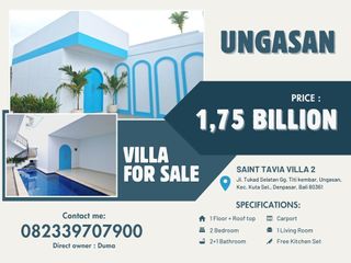 PRESALE VILLA ST TAVIA 2, GAYA SANTORINI DEKAT PANTAI MELASTI, BALI