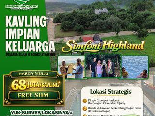 Tanah Murah SHM Bogor Lokasi Nyaman View indah udara Sejuk Dekat Jakarta