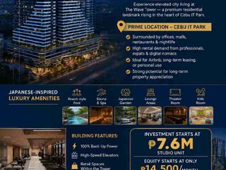 Studio Type Condo for sale in Cebu IT park -Preselling