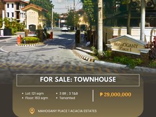 For Sale: Townhouse located at Mahogany Place 1 Acacia Estates