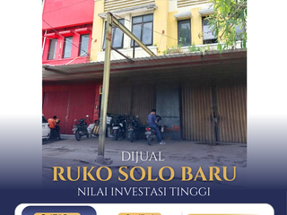 Ruko Solo Baru 2 Unit Nilai Investasi Tinggi