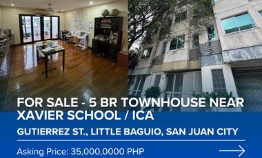For Sale – 4-Storey Townhouse, Gutierrez St., Little Baguio, San Juan City