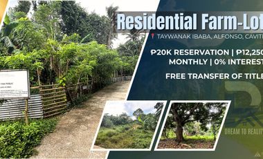 Small Residential Farm Lot for Sale in Alfonso Cavite, with Fruit Bearing Trees