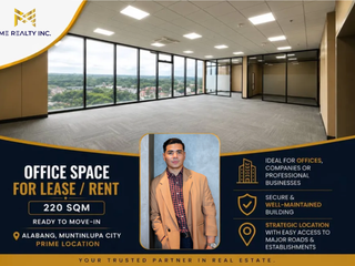 Office Space for Lease Rent 220 sqm Ready to Move in Alabang Muntinlupa City