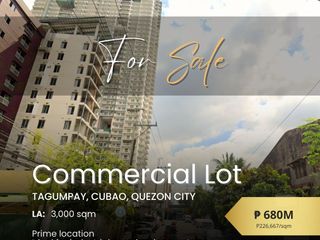 For Sale: Commercial Lot located at Brgy. Tagumpay, Cubao, Quezon City