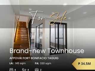 For Sale: BRAND NEW TOWNHOUSE located in AFPOVAI FORT BONIFACIO TAGUIG