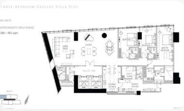 PARK CENTRAL TOWERS 3 BEDROOM GALLERY VILLA PLUS MAKATI