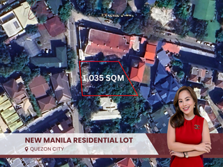 QC Property | New Manila 1,035 sqm Irregular Shape Residential Lot for Sale in Quezon City