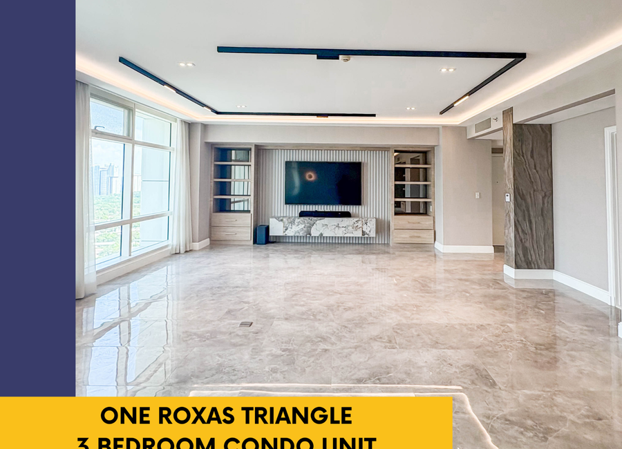 3 Bedroom condo unit For Sale in One Roxas Triangle at Makati City ...