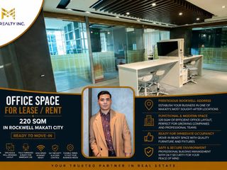 Office Space for Lease Rent 220 sqm in Rockwell Makati City Ready to Move-in