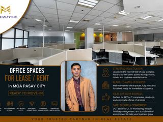 Office Spaces for Lease Rent in MOA Pasay City Ready to Move-in