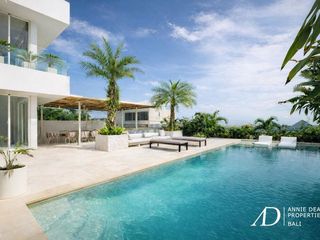 FREEHOLD | MODERN ALL-WHITE DESIGN VILLA WITH ROOFTOP & OCEAN VIEWS - JIMBARAN