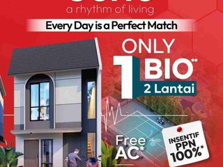 Tipe ECHO At Fortune Groove Graha Raya DP 0% Rumah 2 Lantai