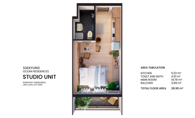 🏙️ FOR SALE: STUDIO UNIT – SAEKYUNG CONDOMINIUM, MACTAN, CEBU